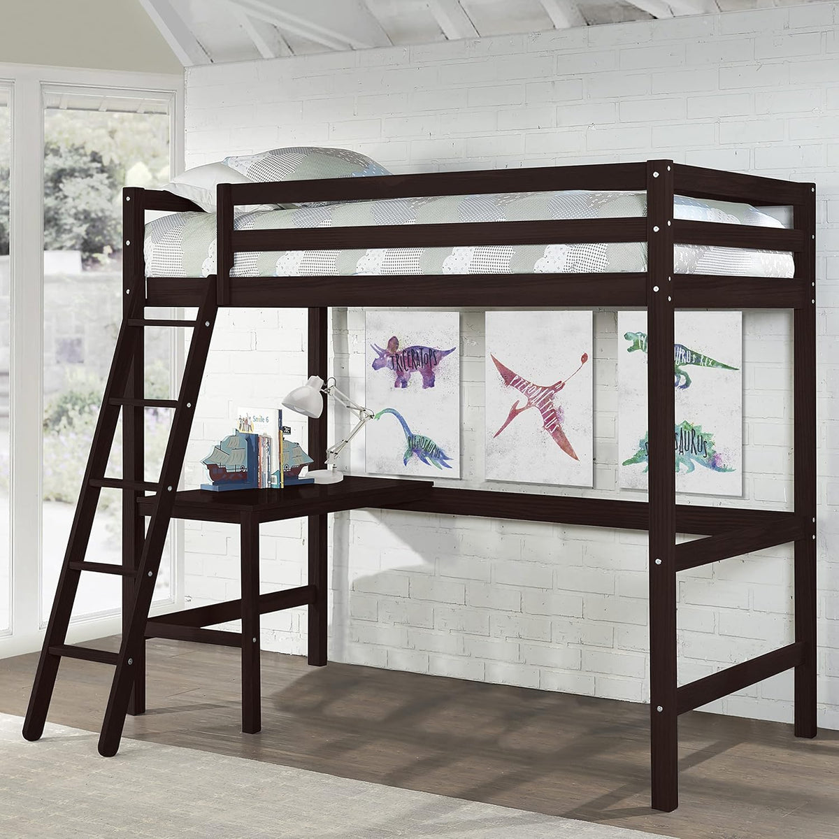 Twin Loft Bed, White L614