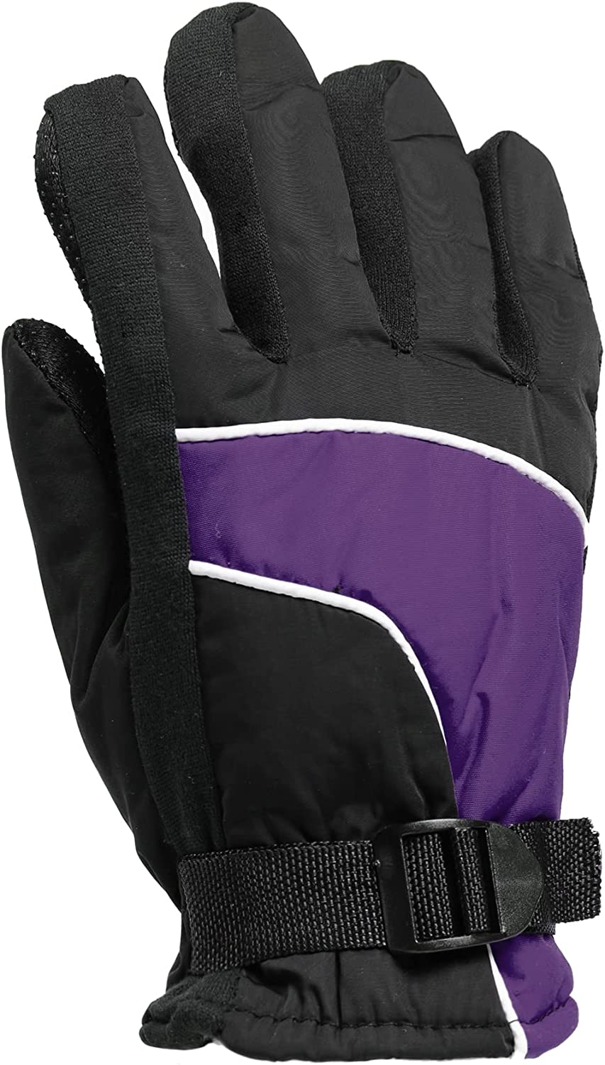 12 PACK Fleece Lined Water Resistant Kids Ski Gloves O38395
