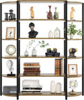 6-Tier Vintage Wooden Bookshelf, Rustic Brown L435110