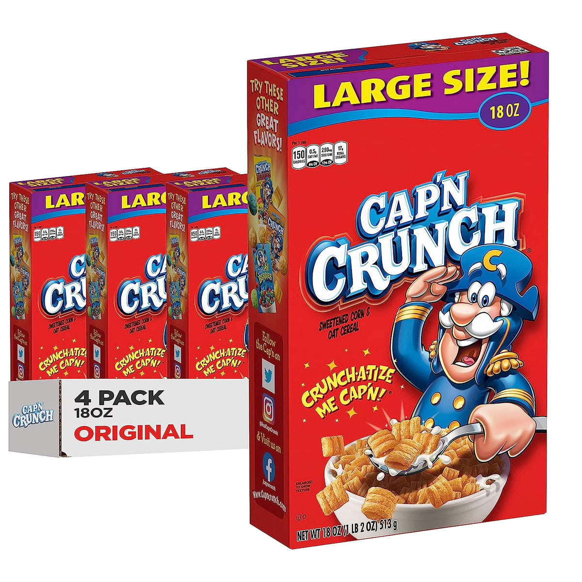 Original 18 oz Cereal, Pack of 4 R7282