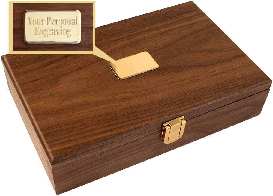 Classic Domino Set with Black Walnut Case 28 Double-Six Dominoes S894102