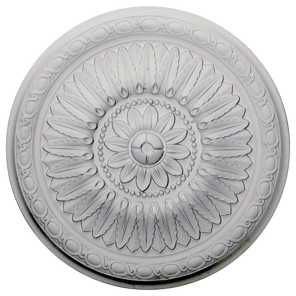 24x22OD x 1 5/8x22P Temple Ceiling Medallion, Hand-Painted Flash Copper D555