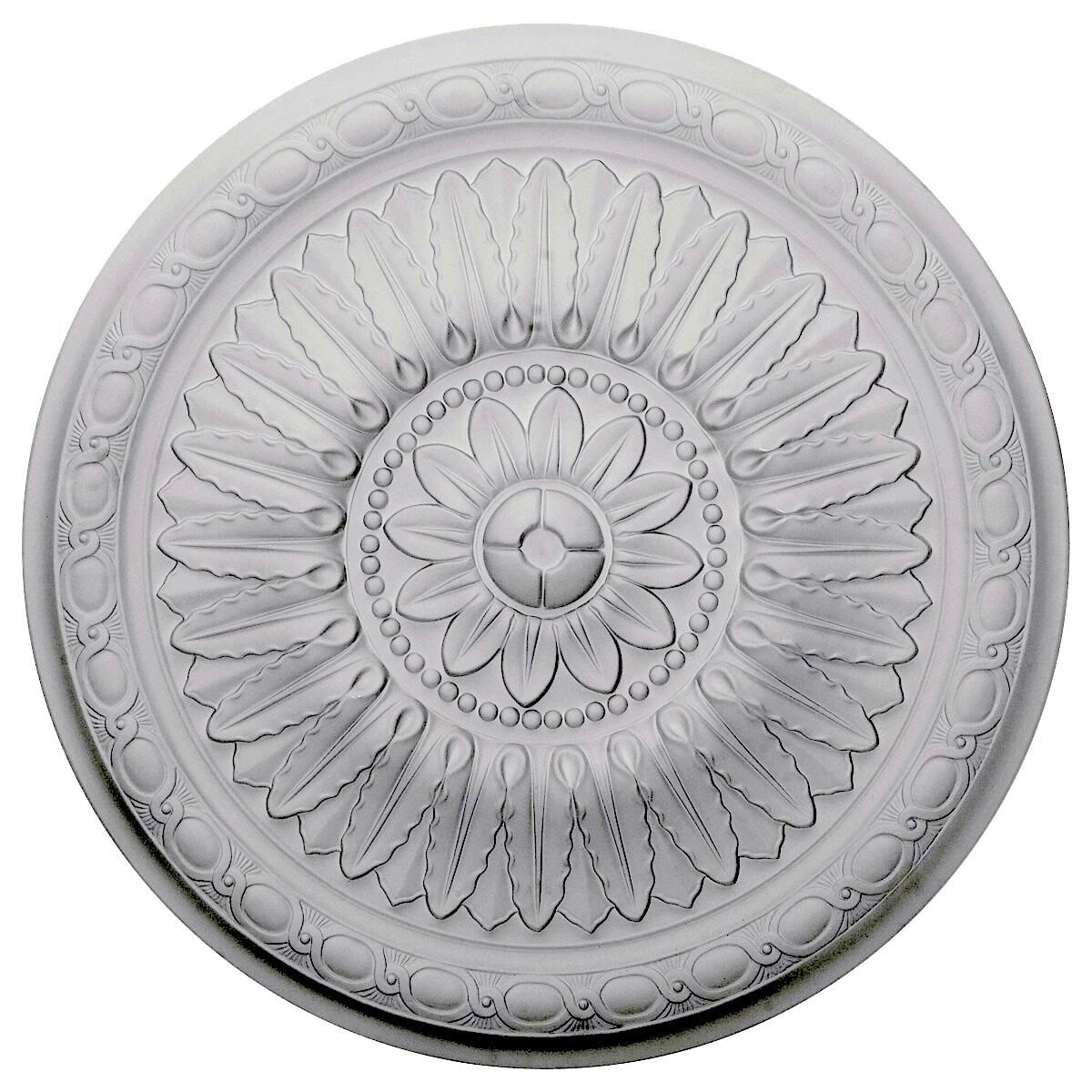 24x22OD x 1 5/8x22P Temple Ceiling Medallion, Hand-Painted Flash Copper D555