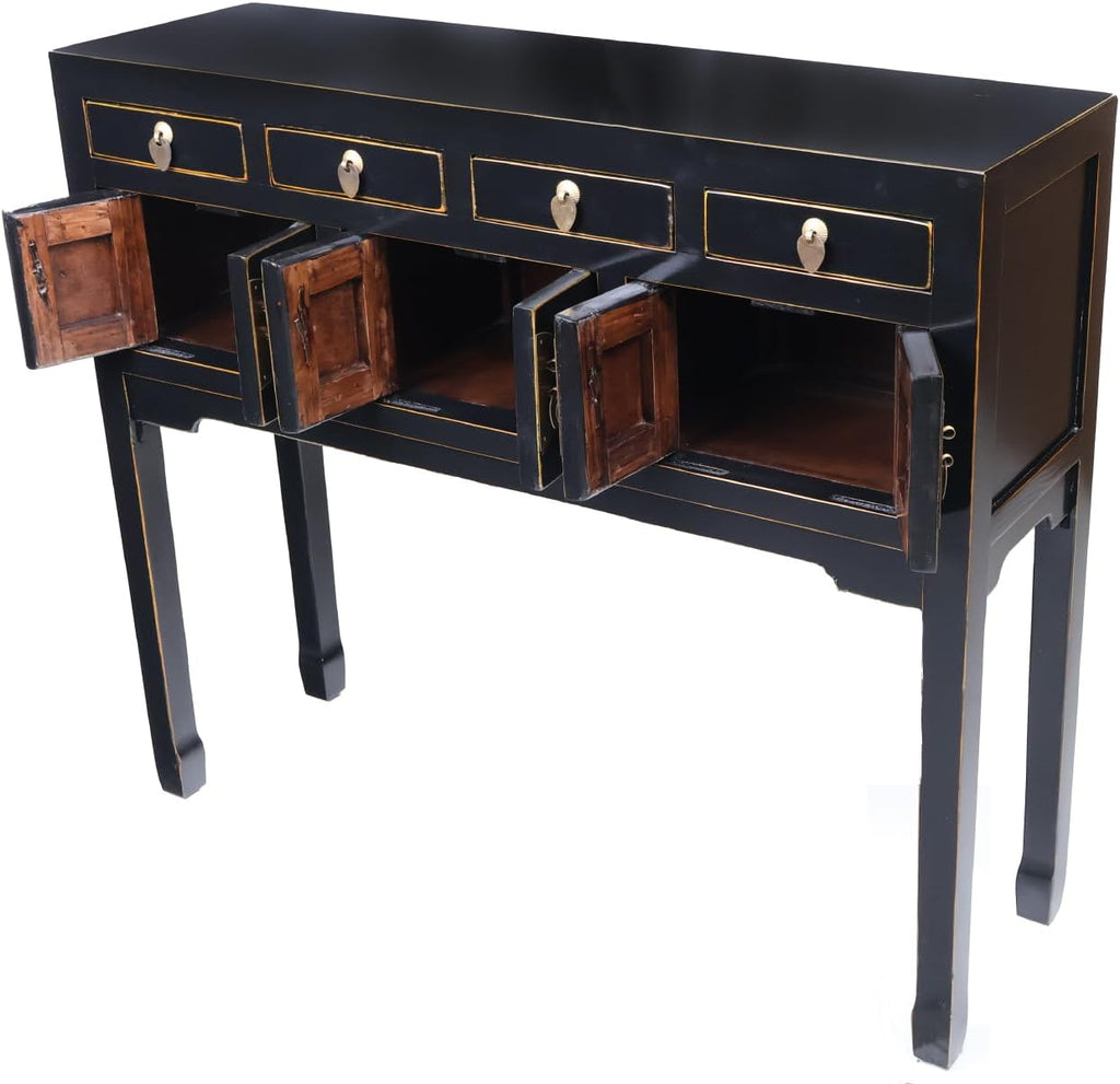 Black Lacquer Console Table J99216