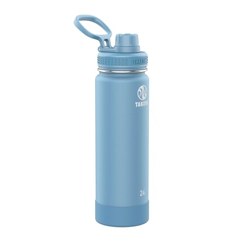 18 oz Midnight Blue Double Stainless Steel Insulated Water Bottle with Spout Lid X147