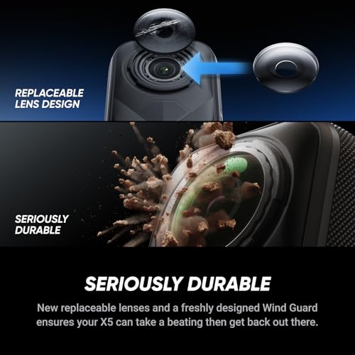 Waterproof 8K 360° Action Camera with Replaceable Lens C623172