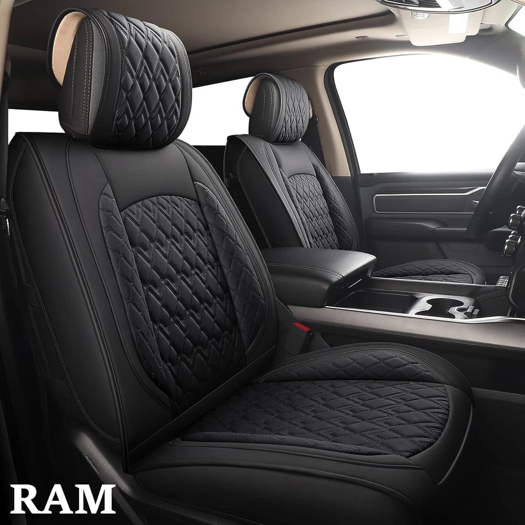 2 Pcs Front Waterproof Synthetic Leather Car Seat Covers W54624