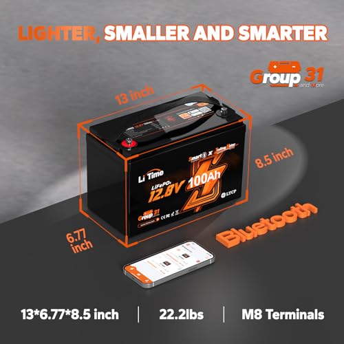 12V 100Ah Group 31 Bluetooth LiFePO4 Battery R794480