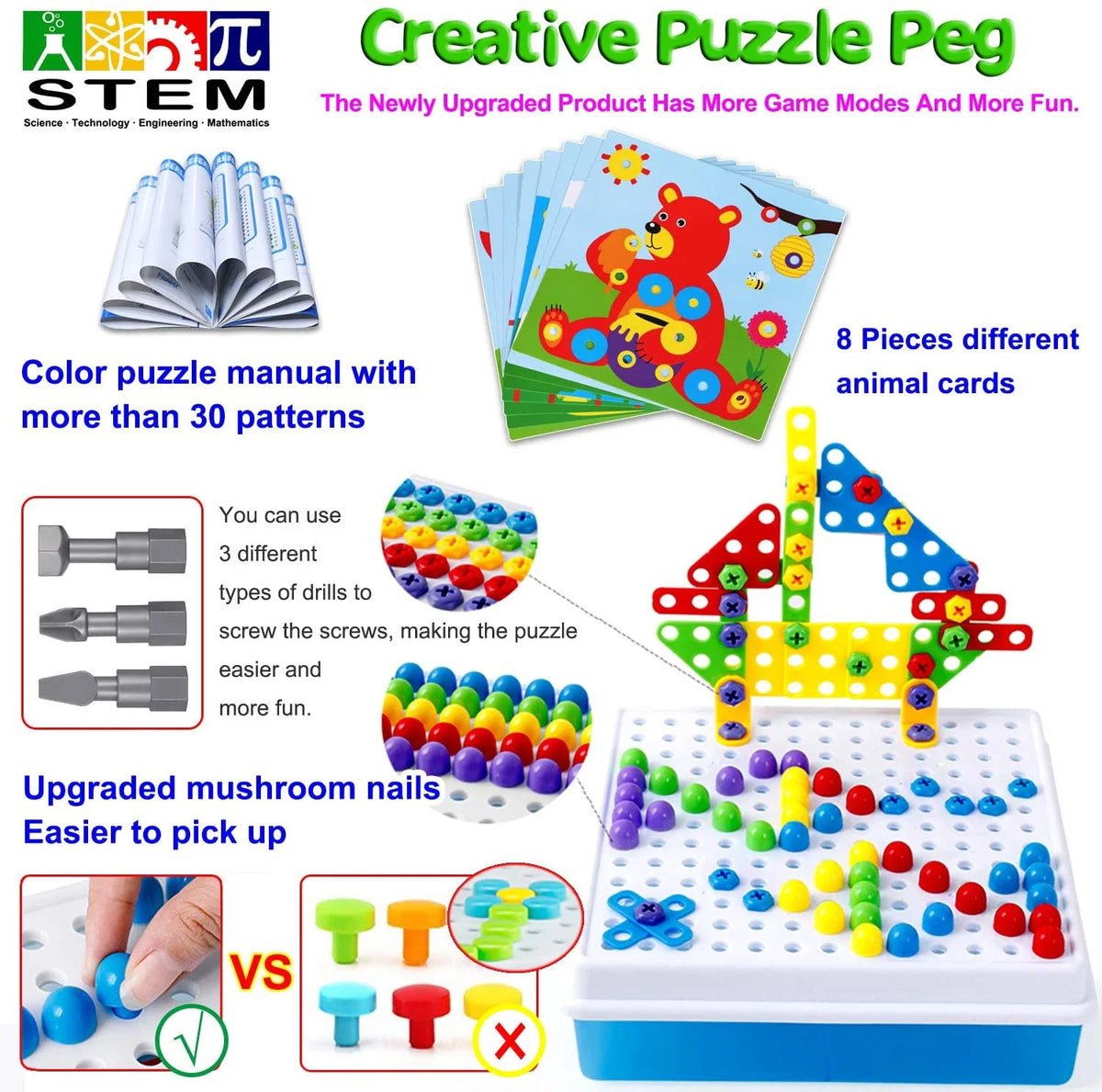 223 Pieces STEM Building Block Toys W88735
