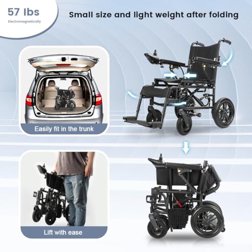 Electric all-terrain wheelchair, 500W, 264Lbs Max load, 12Ah lithium battery, 9mi driving range U261