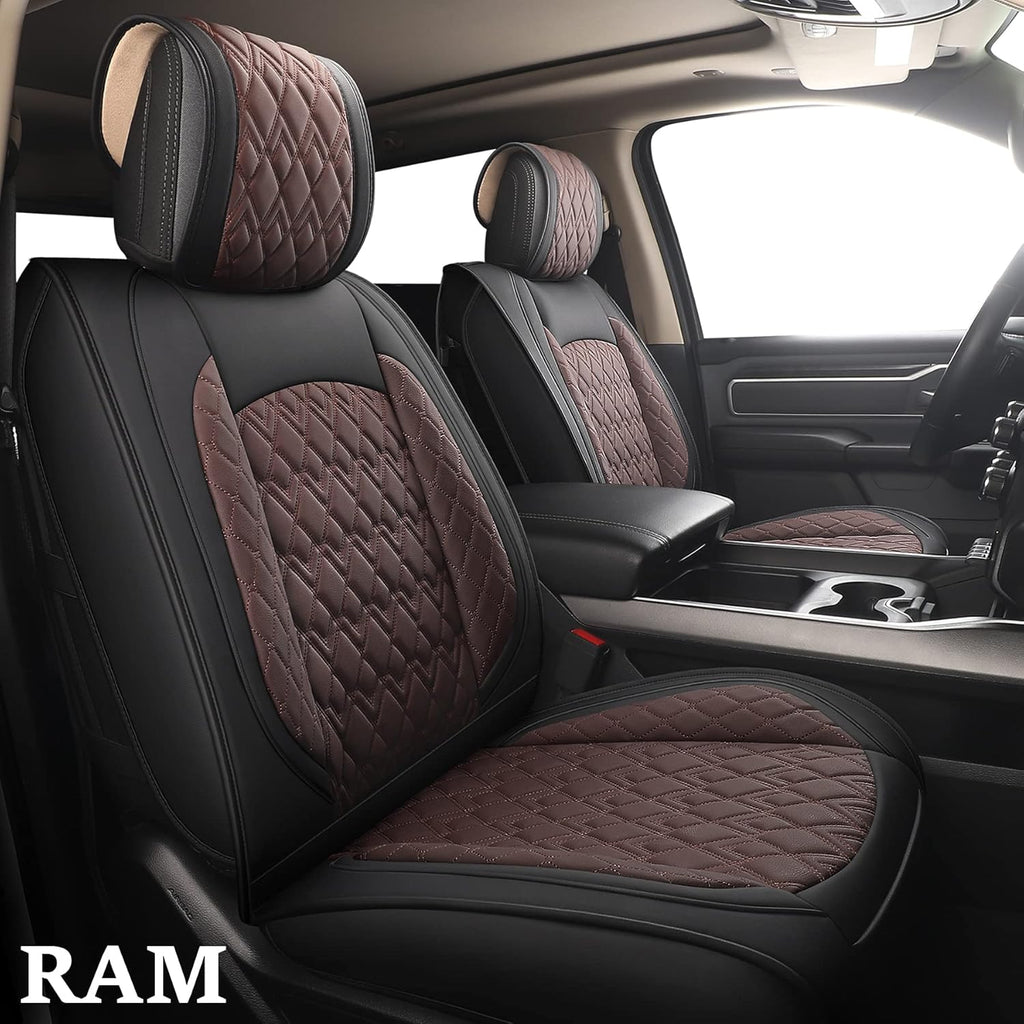 2 Pcs Front Waterproof Synthetic Leather Car Seat Covers W54624