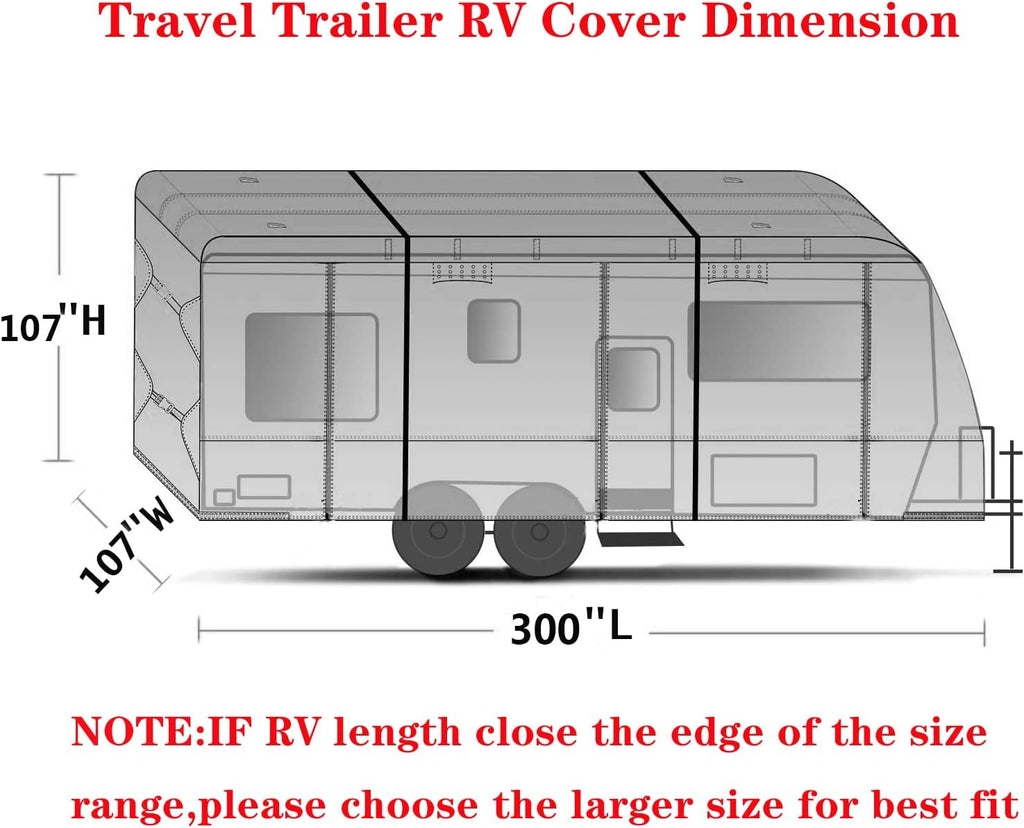 Waterproof 420D Heavy Duty Polyester Oxford RV Cover B81771