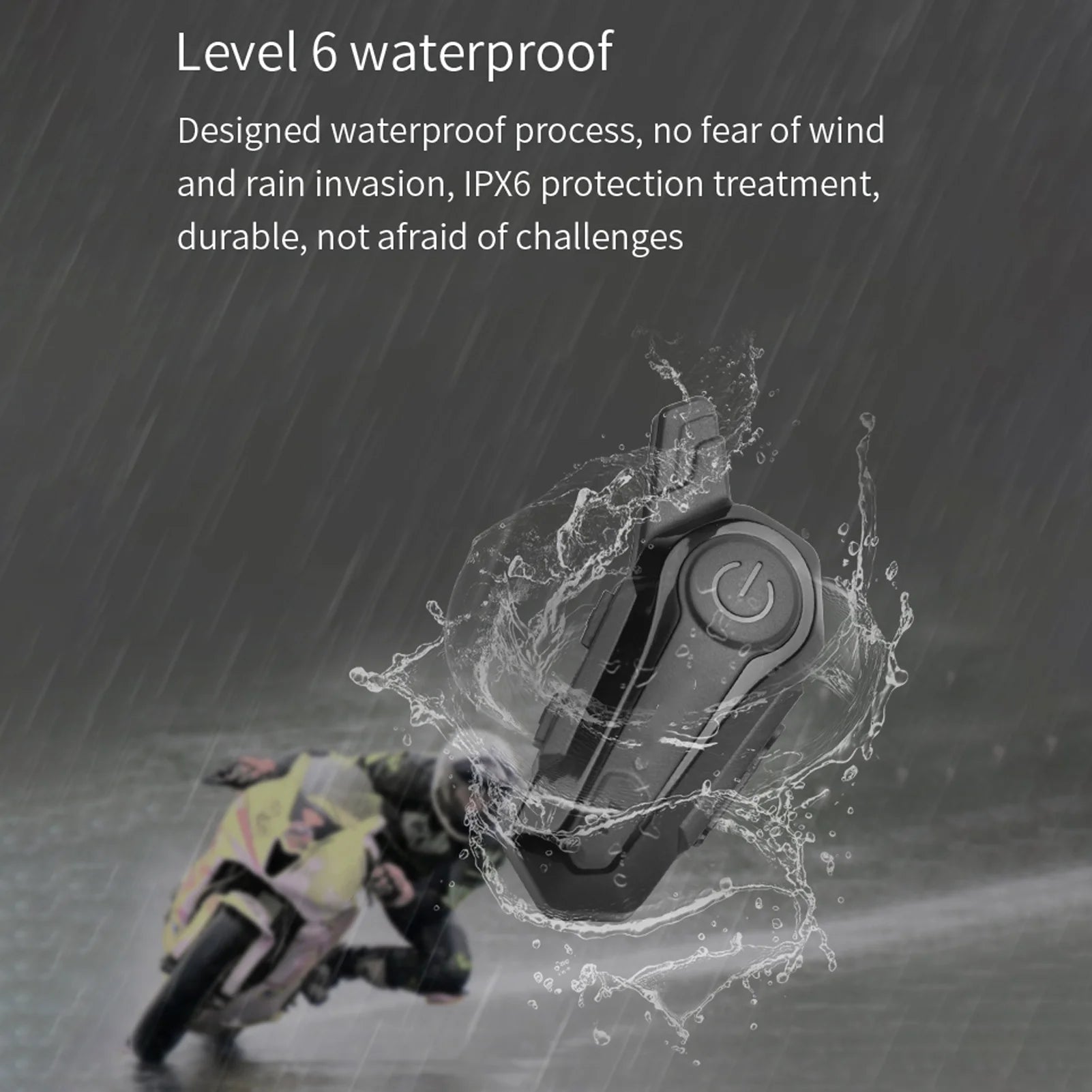 Motorcycle BT Intercom Headset Waterproof Universal Helmet Headset N499980