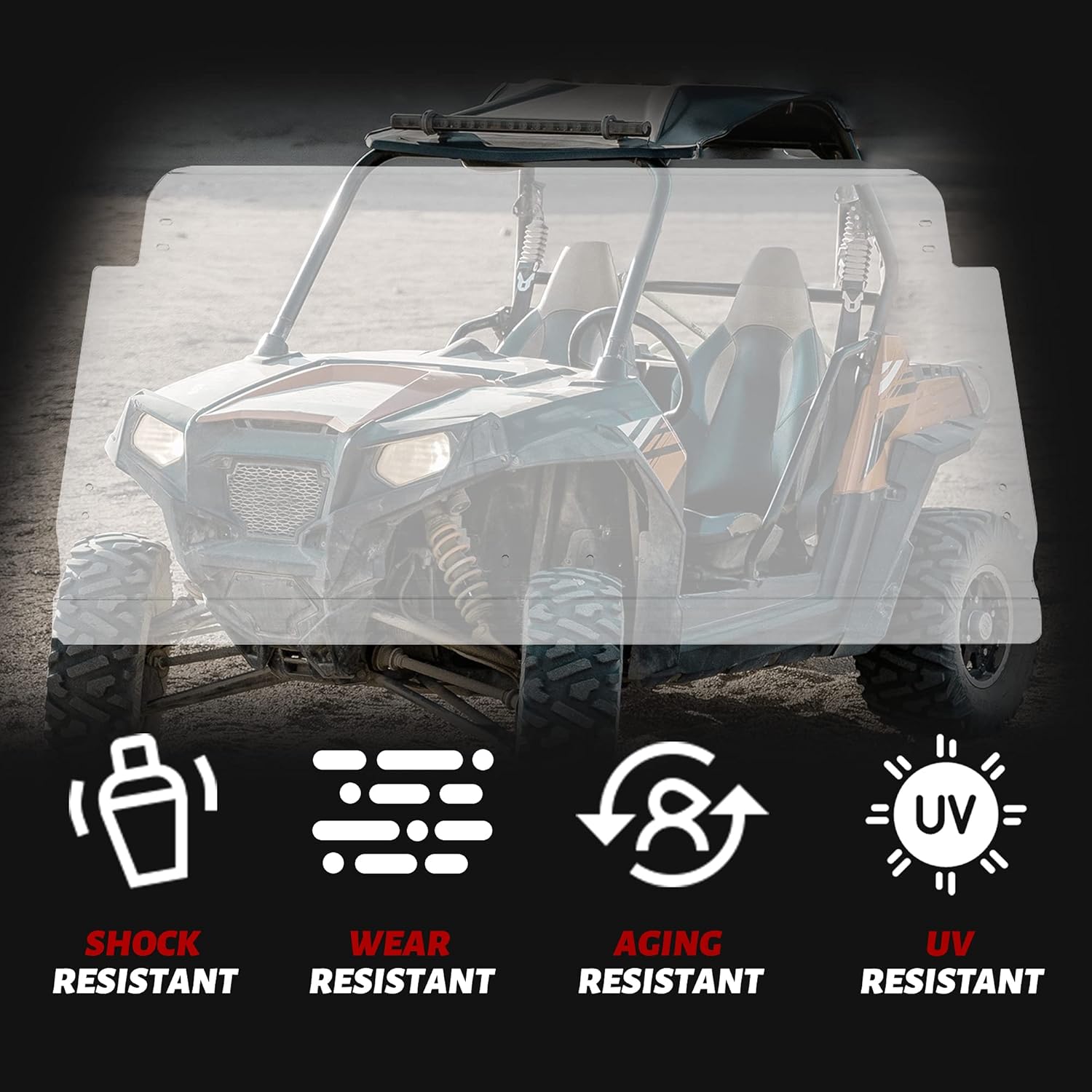 Clear Vented Windshield for Honda Pioneer 1000 C34848