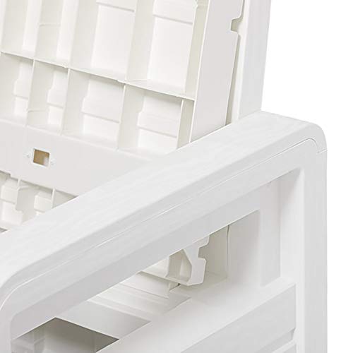 White 70 Gallon Lockable Box Chest Bench K84604