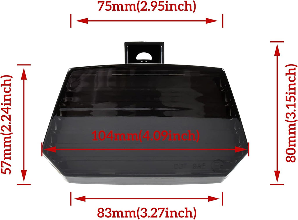 Smoked Black LED Tail Light Assembly for Can Am Spyder F3 G77160