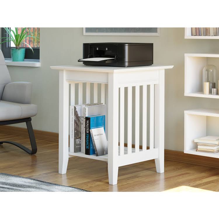 White Mission Printer Stand P8781