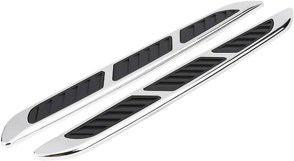 2pcs Car Hood Side Air Flow Vent Cover Grille Decorative Trim Sticker E696510