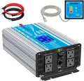 2000 Watt Pure Sine Wave Power Inverter 12V DC to 110V AC with LCD Display USB Port 4 AC Outlets U931