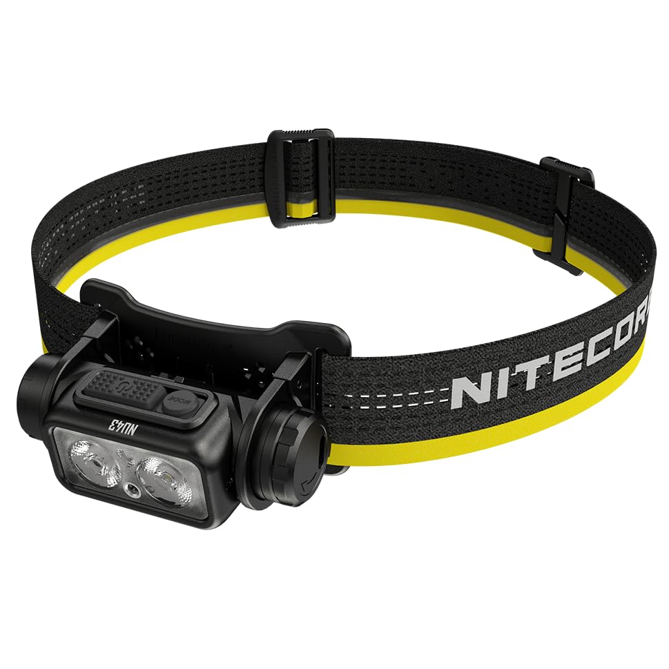 Rechargeable Headlamp, 1400 lumens USB-C Lightweight with Spotlight, Floodlight, Red Light C97421