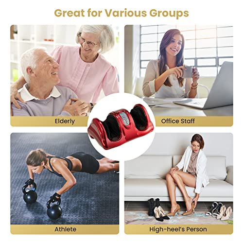 Burgundy Shiatsu Foot and Calf Massager Machine W515149