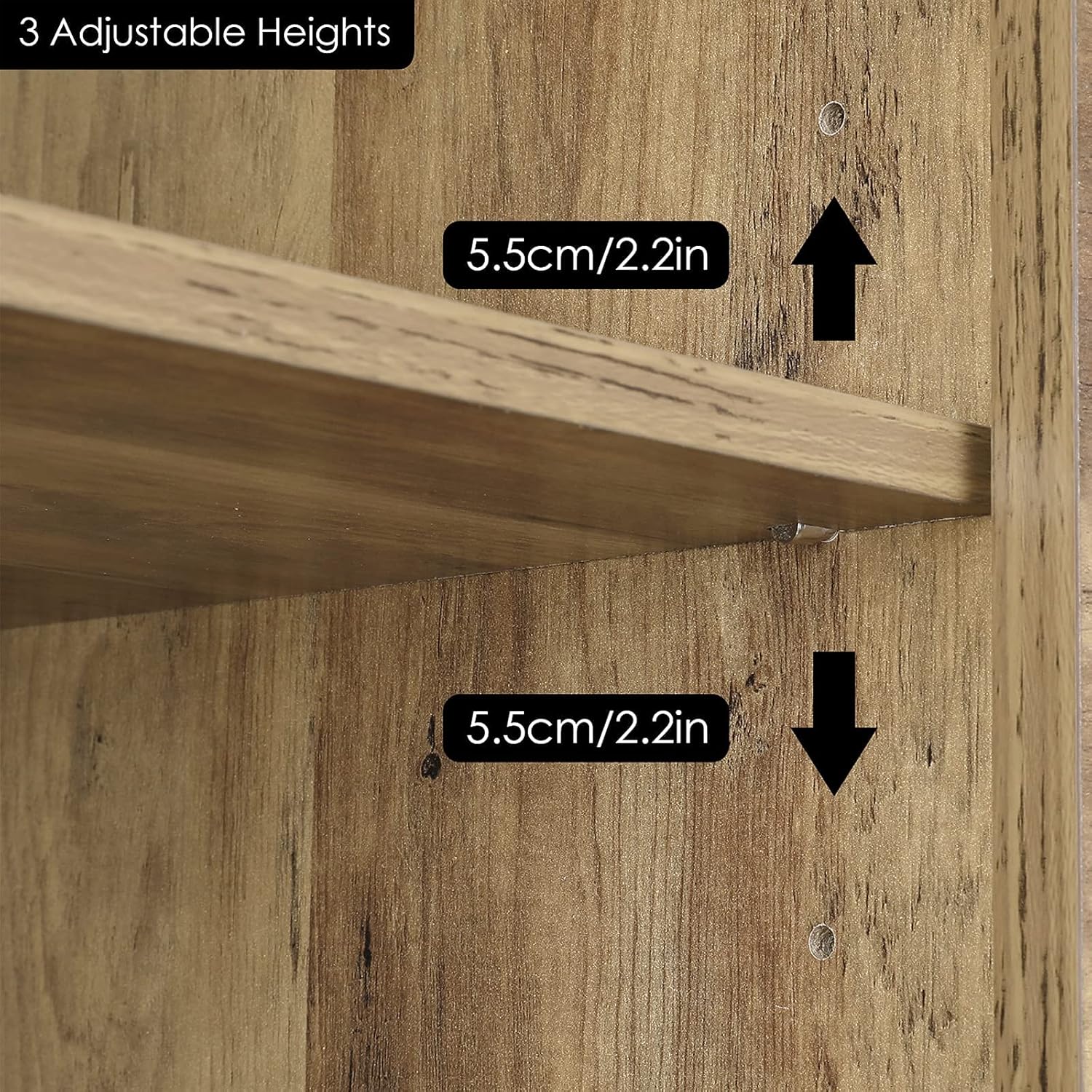 Rustic Brown Wood TV Stand with Sliding Door Q204