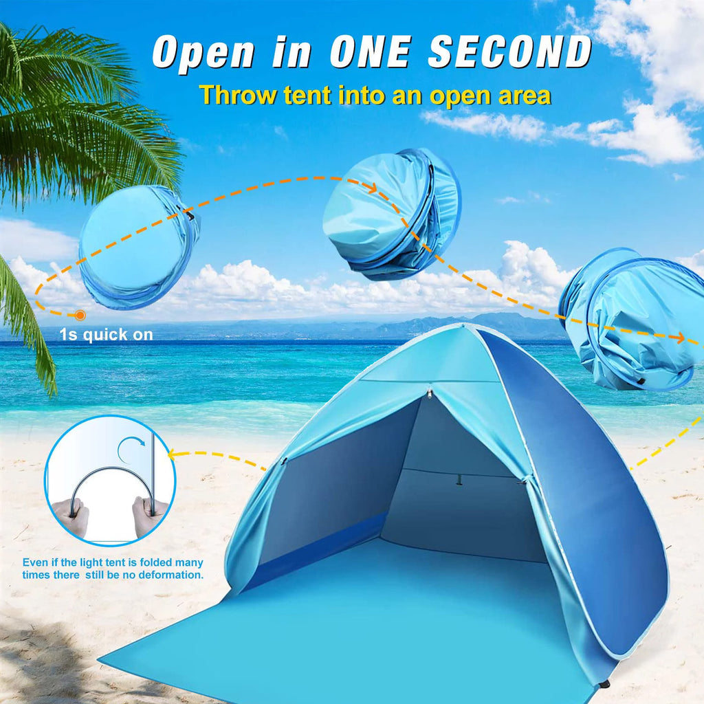 Pop Up Beach Tent with Canopy Carry Bag M591482
