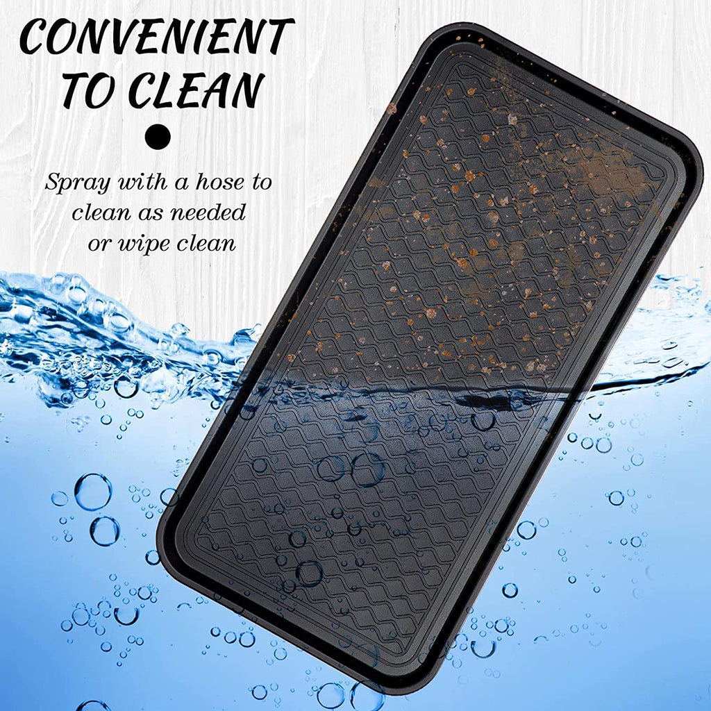 Black 24 x 16 x 1.2 Inch Waterproof Boot Tray D441