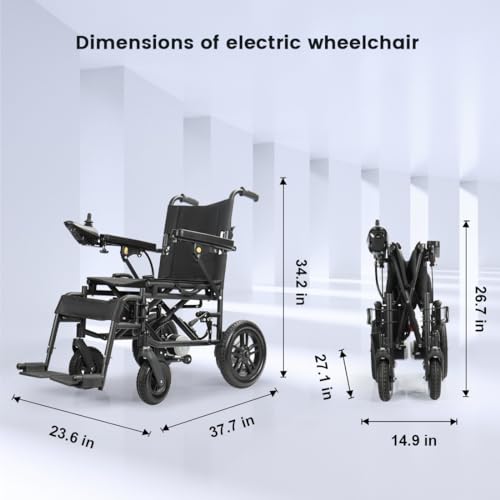 Electric all-terrain wheelchair, 500W, 264Lbs Max load, 12Ah lithium battery, 9mi driving range U261