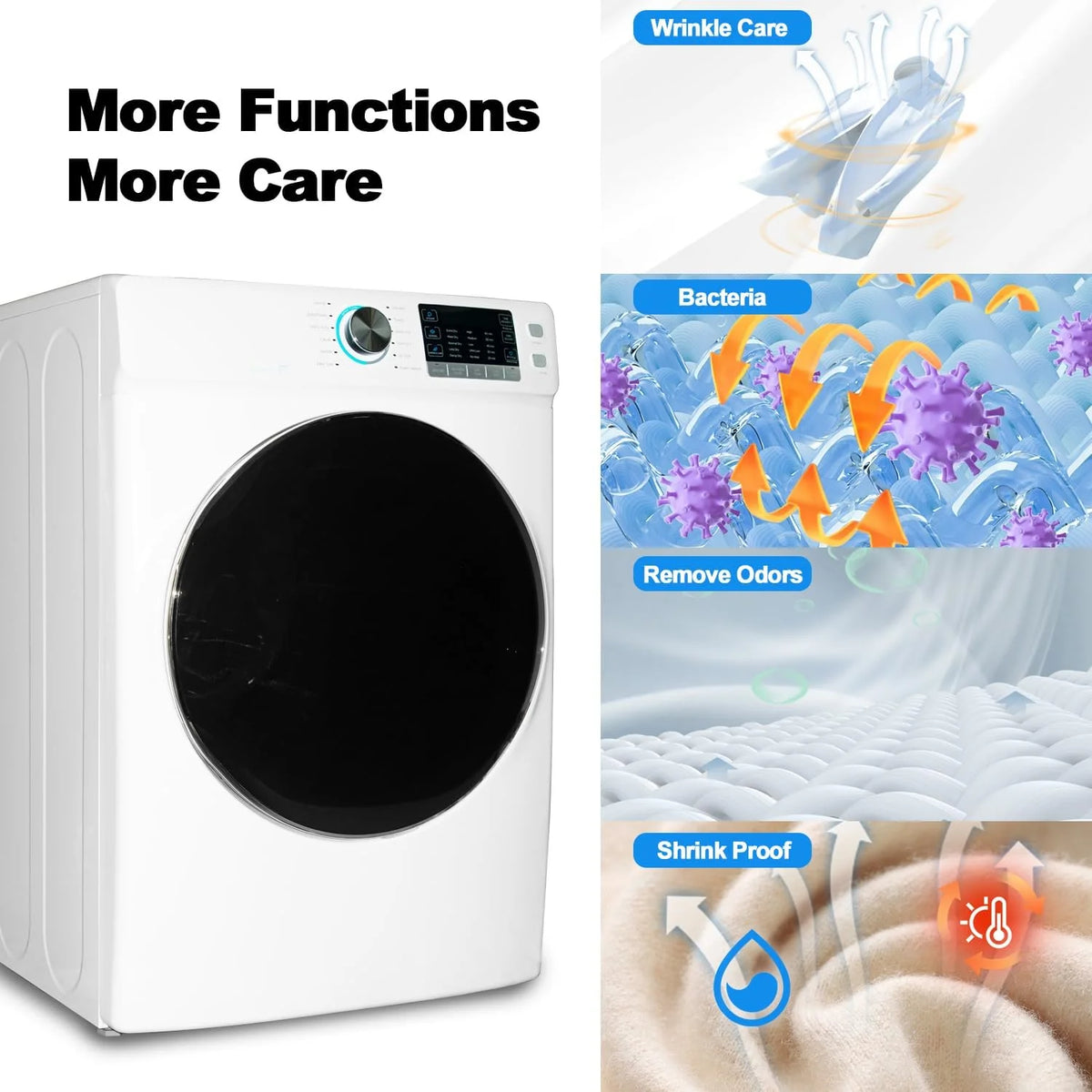 8 Cu ft Electric Front Load Dryer O8304