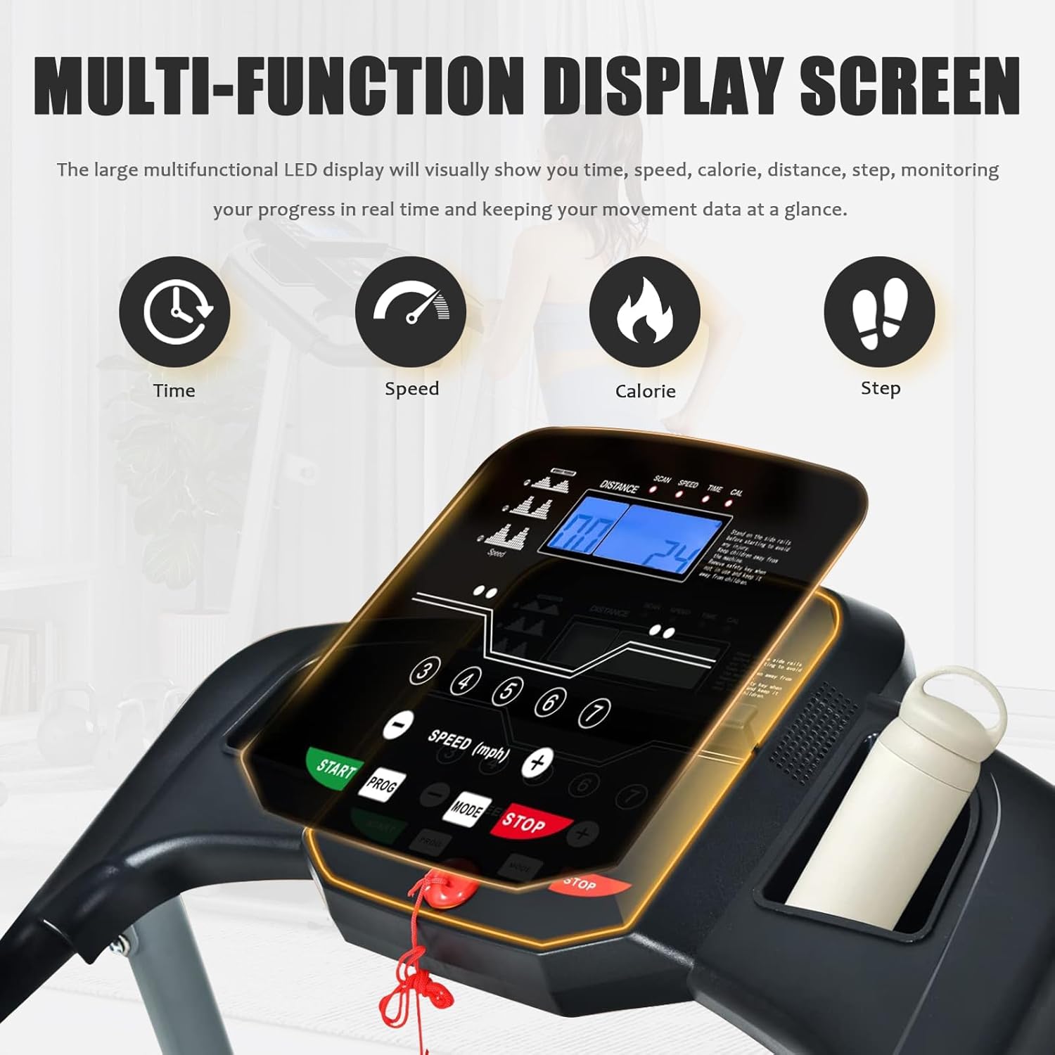 Folding Motorized Treadmill O685