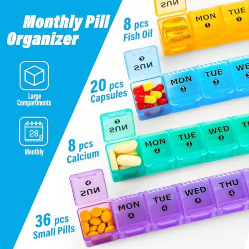 28 Day Pill Organizer with Travel Case P9410