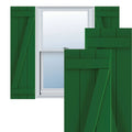 16 1/8x22W x 39x22H PVC Three Board Joined Board-n-Batten Shutters S766