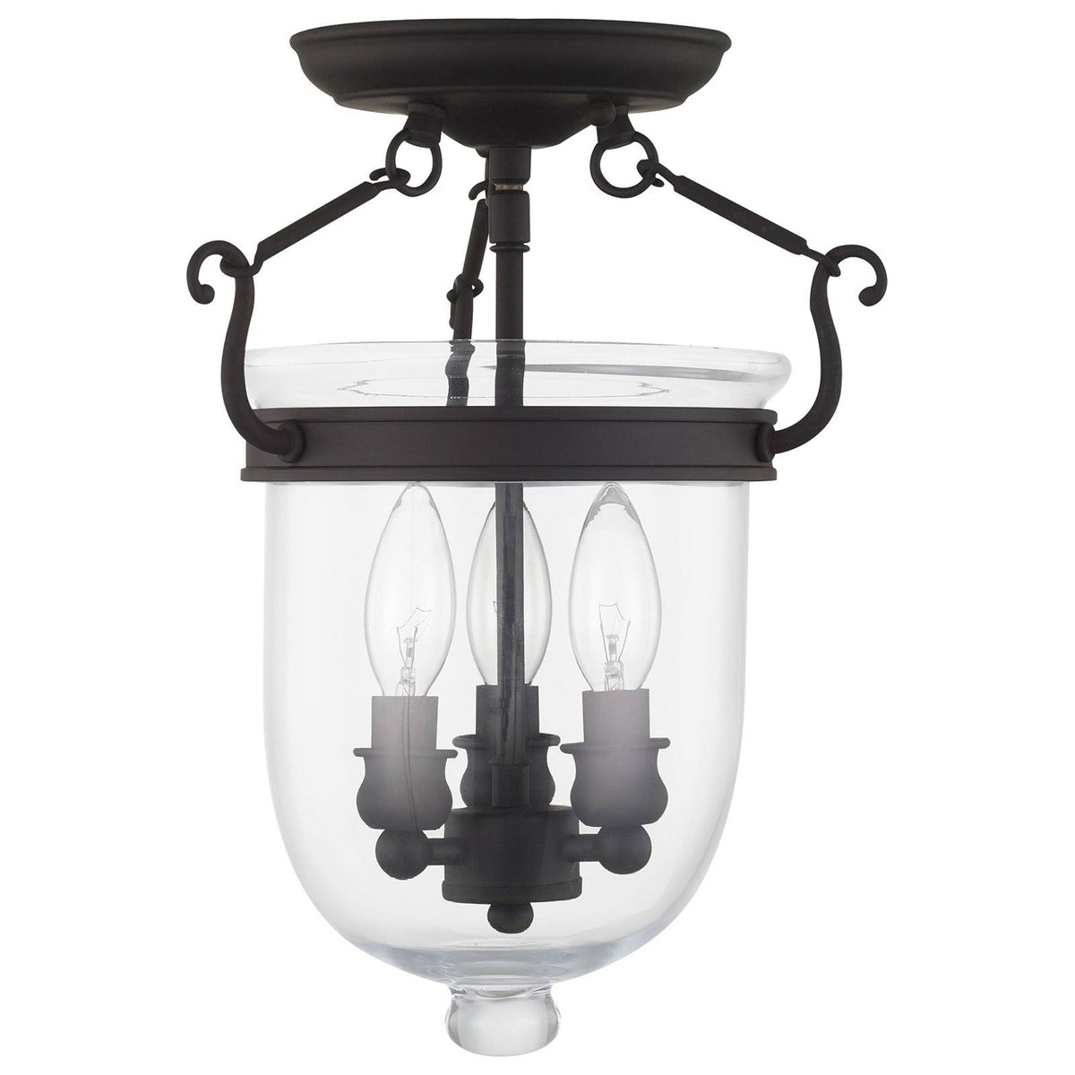 Polished Nickel 3 Light Ceiling Mount F71806