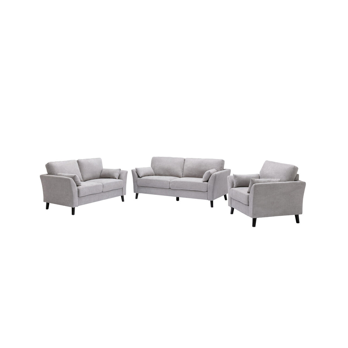 Linen Fabric Sofa Loveseat Chair Set X4662