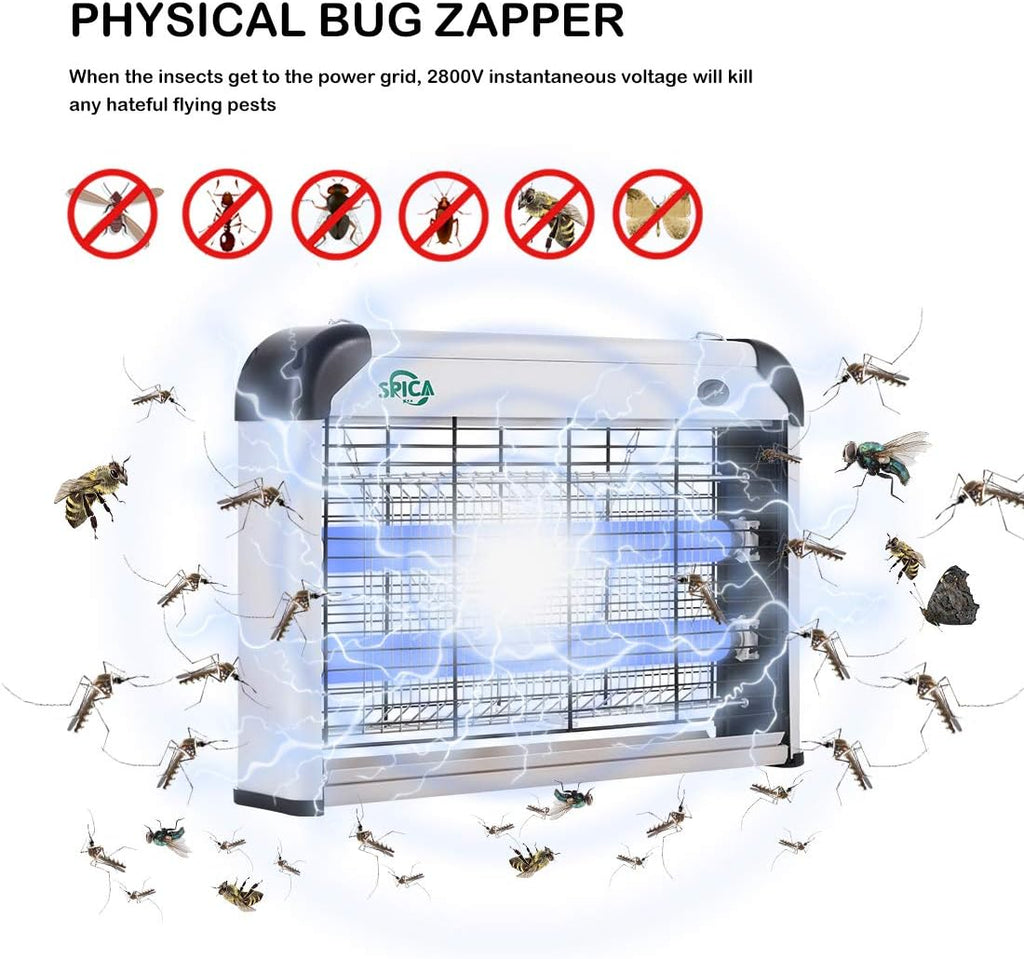 20W Electric Bug Zapper Insect Mosquito Killer with 2 Replacement UVA Light Bulbs, Pack of 2 E5821