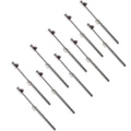 Tire Pressure Gauge 10-150PSI 100-1000KPa Dual Head Chucks Silver (10 Packs) N440