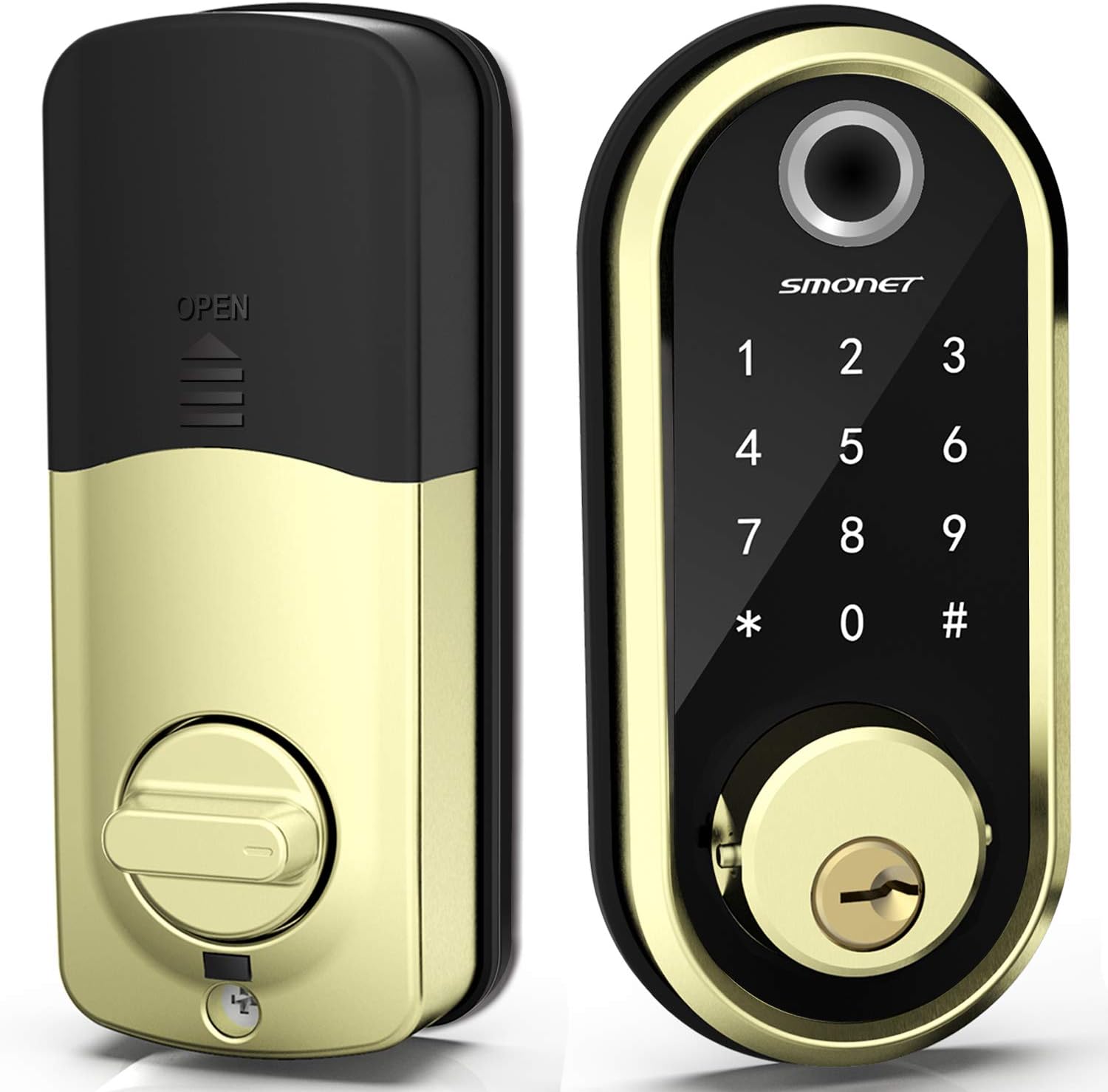 Smart Lock Deadbolt with Keypads, Fingerprint, IC Card, Touchscreen, Auto Lock, APP Control S629596