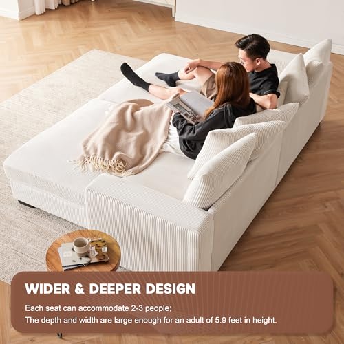 Grey Oversized Chaise Lounge with Ottoman F913204