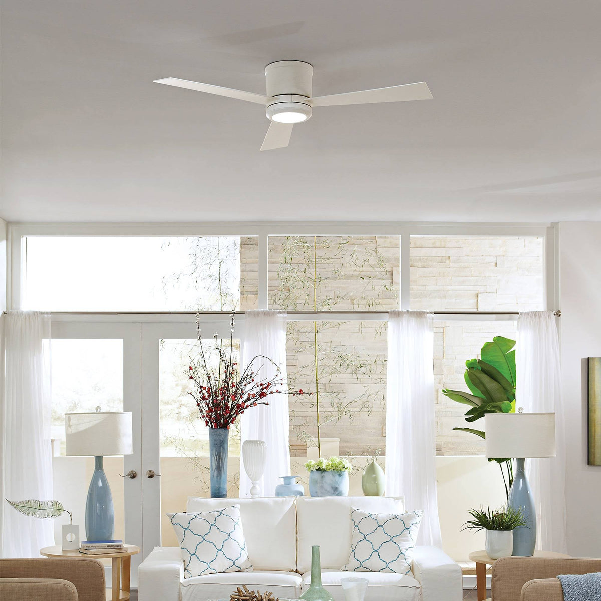 Matte White Ceiling Fan T149