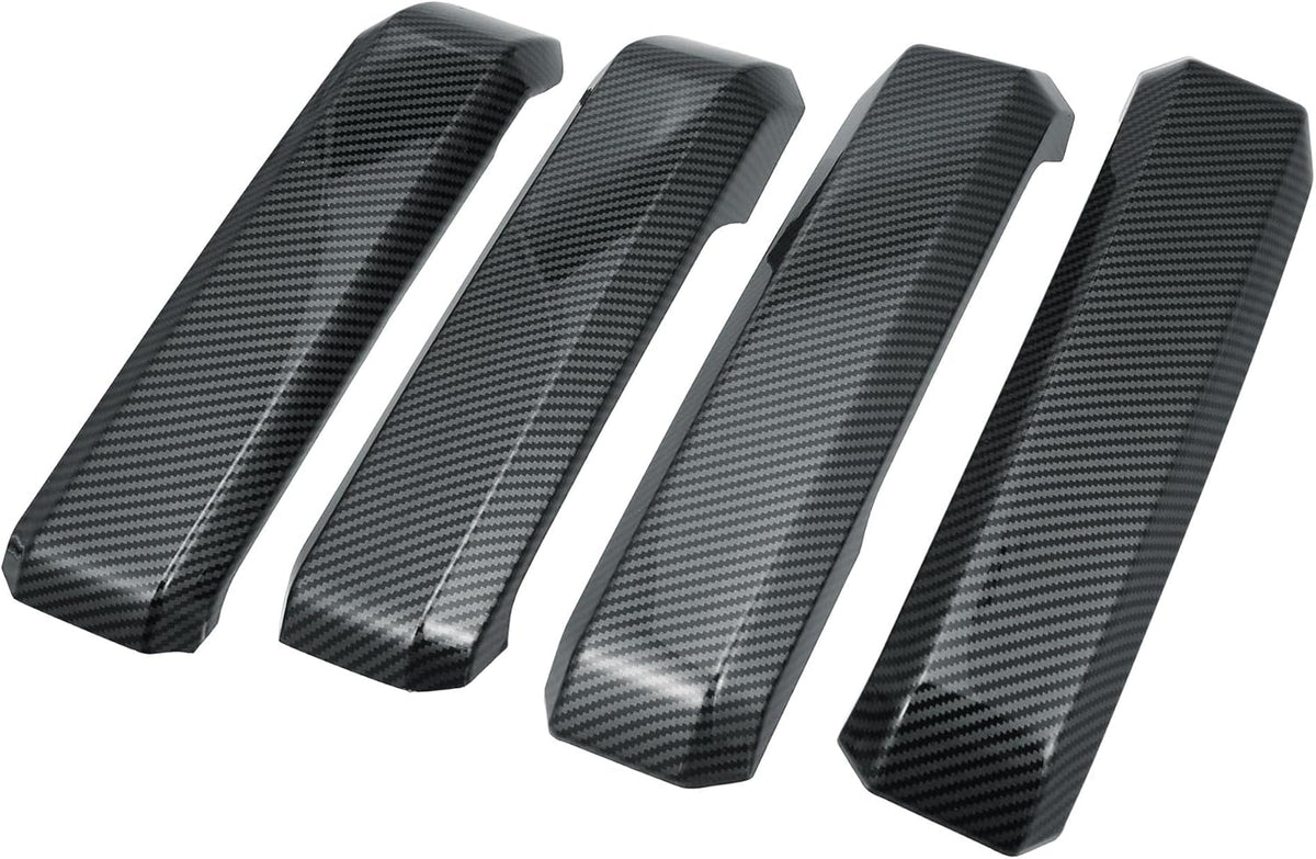 ABS Carbon Fiber Pattern Window Lift Trim Switch Panel Cover Black Pack of 2 I4145
