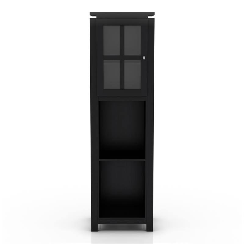 Black 4-Shelf Tower Cabinet P597