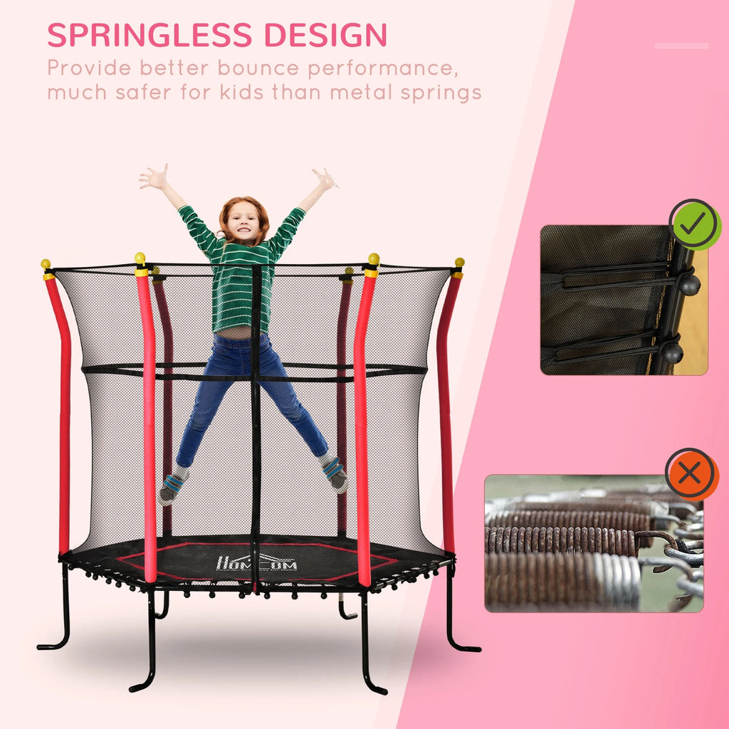 Red Kids Trampoline with Net B430610