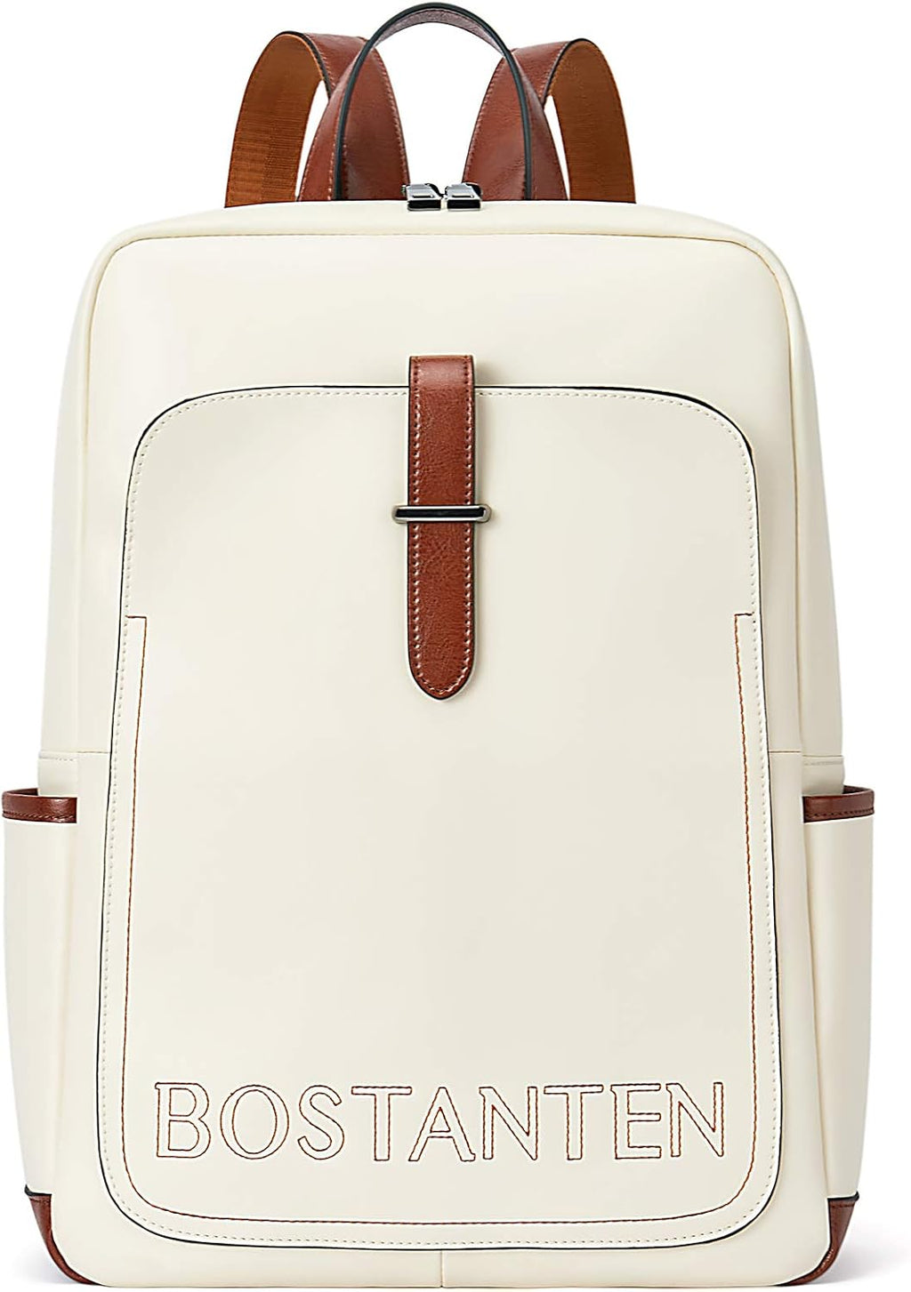 Black Leather Laptop Backpack 15.6 inch B4208