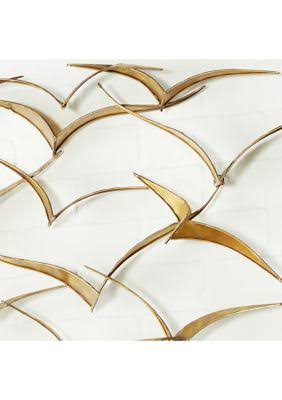 Metal Flocking Birds Decorative O5367