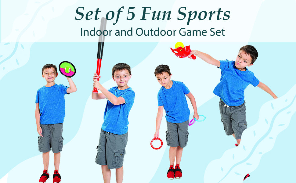 5 Combo Indoor and Outdoor Game Set D10774