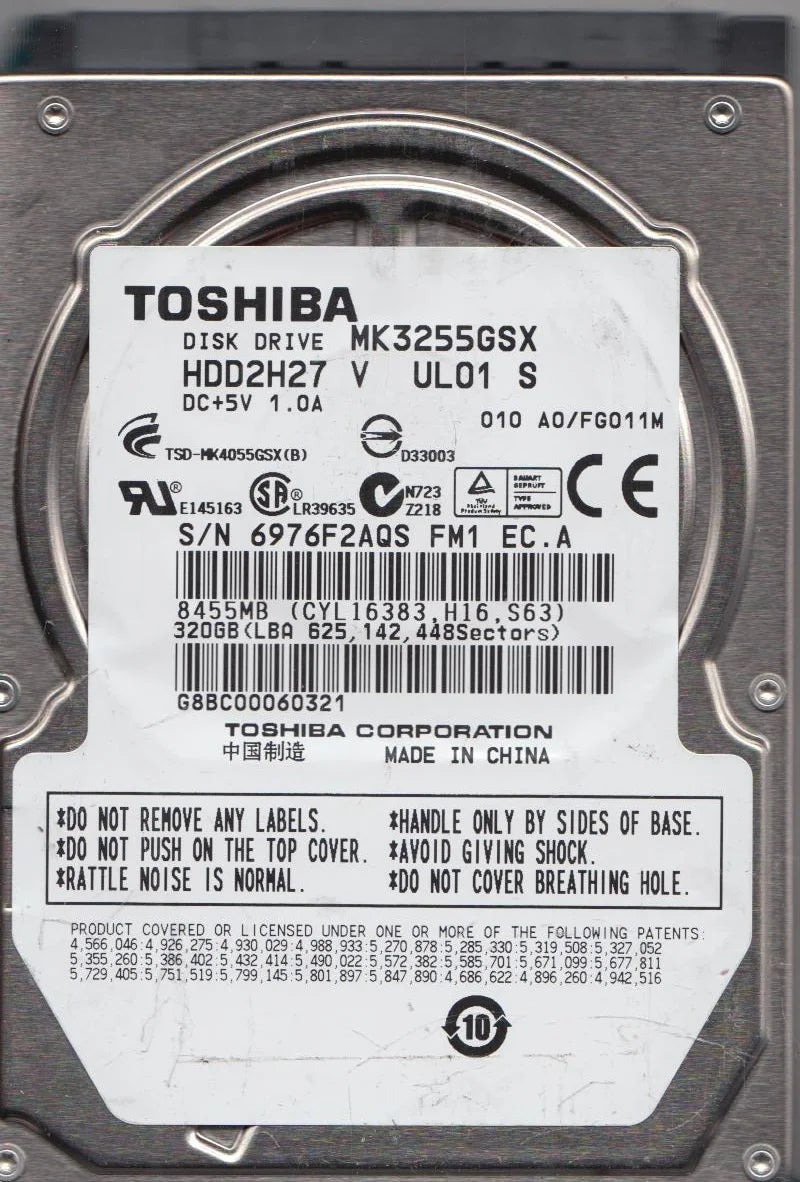 320GB SATA 2.5 Hard Drive Z517602