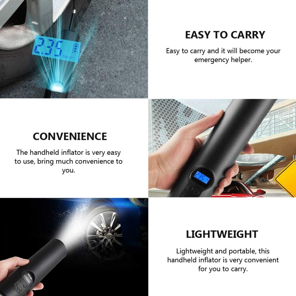 Mini Air Compressor Portable Air Inflator Tire Pump with Digital LCD LED Light H3038