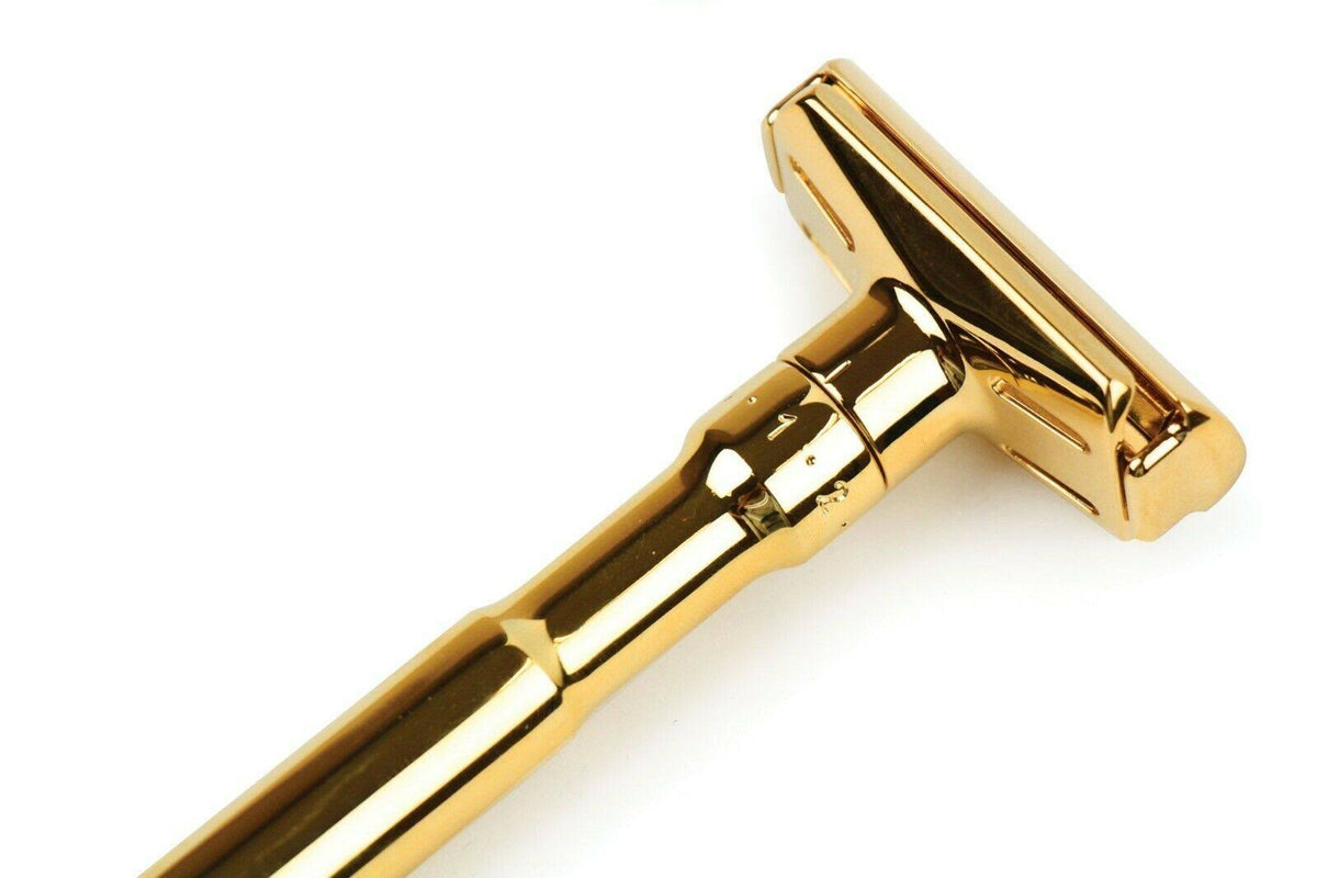 Gold Adjustable Double Edge Safety Razor C306861