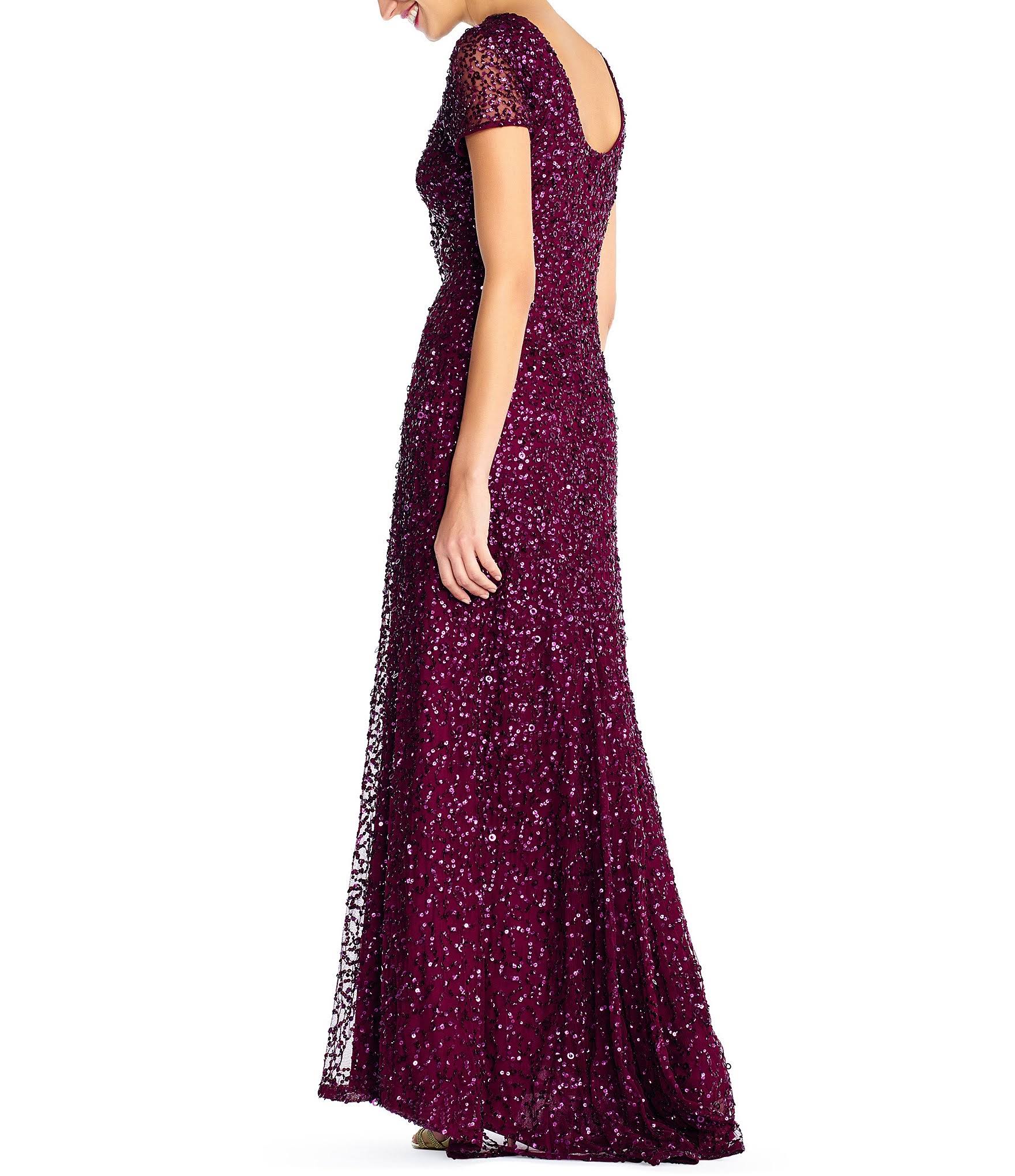 Blush Scoop Back Sequin Gown I7781